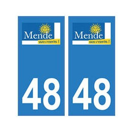 48 Mende logo autocollant plaque stickers ville