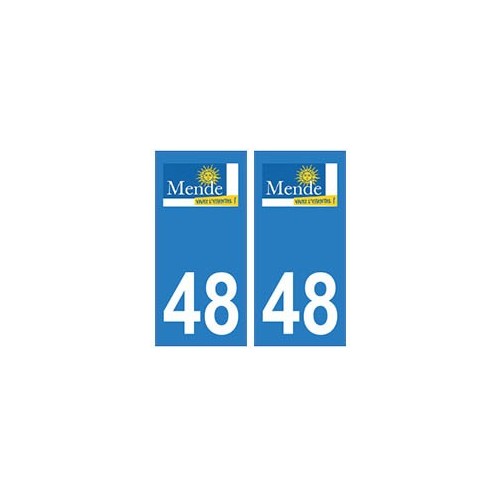 48 Mende logo autocollant plaque stickers ville