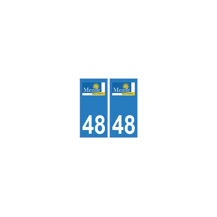 48 Mende logo autocollant plaque stickers ville
