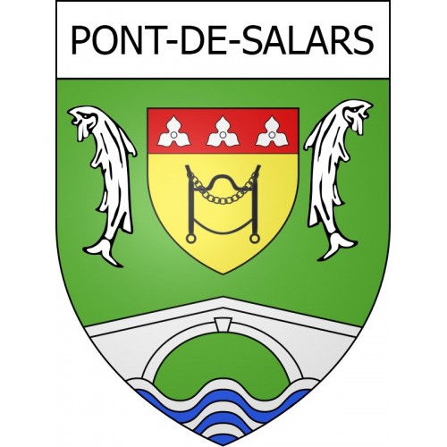 Pont-de-Salars 12 ville Stickers blason autocollant adhésif