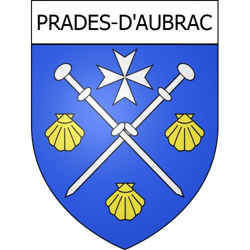 Prades-d'Aubrac 12 ville Stickers blason autocollant adhésif