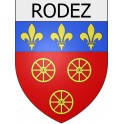 Pegatinas escudo de armas de Rodez adhesivo de la etiqueta engomada