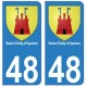 48 Saint-Chély-d'Apcher blason autocollant plaque stickers ville