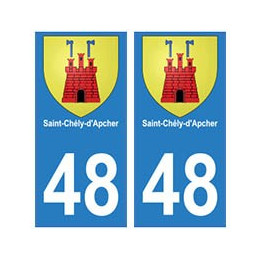 48 Saint-Chély-d'Apcher blason autocollant plaque stickers ville