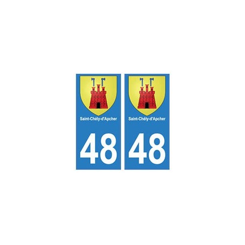 48 Saint-Chély-d'Apcher blason autocollant plaque stickers ville