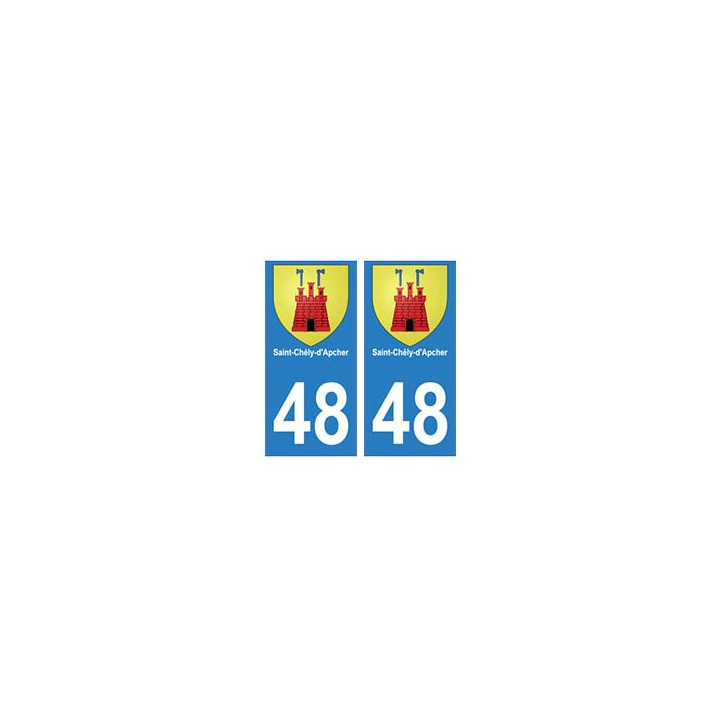 48 Saint-Chély-d'Apcher blason autocollant plaque stickers ville