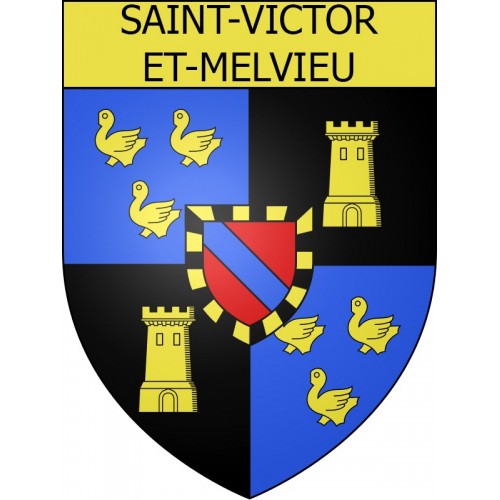 Saint-Victor-et-Melvieu 12 ville Stickers blason autocollant adhésif