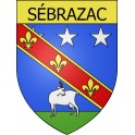Sébrazac 12 ville Stickers blason autocollant adhésif