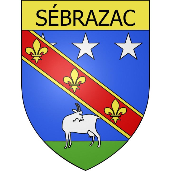 Sébrazac 12 ville Stickers blason autocollant adhésif