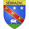 Sébrazac 12 ville Stickers blason autocollant adhésif