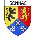 Sonnac 12 ville Stickers blason autocollant adhésif
