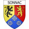 Sonnac 12 ville Stickers blason autocollant adhésif