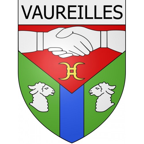 Vaureilles 12 ville Stickers blason autocollant adhésif