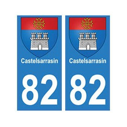 82 Castelsarrasin blason autocollant plaque  stickers ville