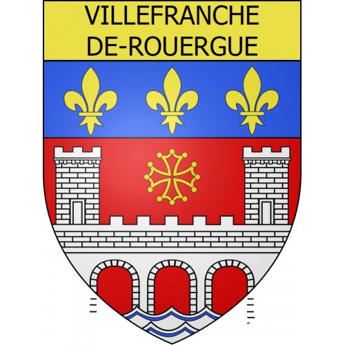 Villefranche-de-Rouergue 12 ville Stickers blason autocollant adhésif