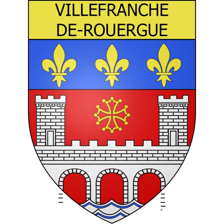 Villefranche-de-Rouergue 12 ville Stickers blason autocollant adhésif