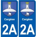 2A Cargèse blason  autocollant plaque stickers ville