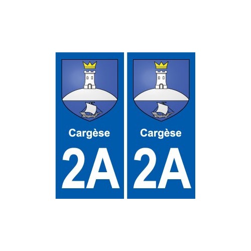 2A Cargèse blason  autocollant plaque stickers ville