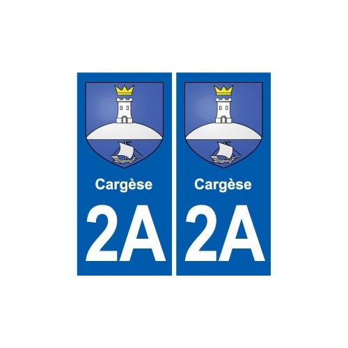 2A Ajaccio logotipo de la etiqueta engomada de la placa de pegatinas de la ciudad