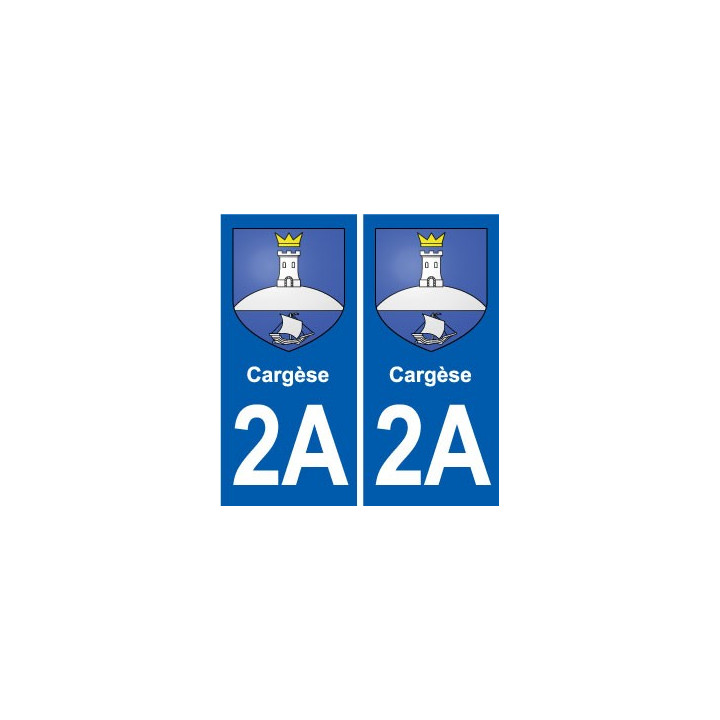 2A Cargèse blason  autocollant plaque stickers ville