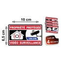 Sticker property under video surveillance alarm logo n°8 sticker