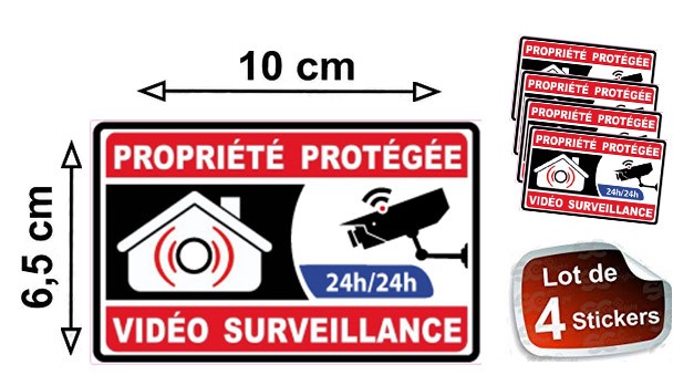 Autocollant Maison Sous Surveillance