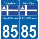 66 Cerdanya sticker adesivo piastra