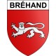 Pegatinas escudo de armas de Bréhand adhesivo de la etiqueta engomada