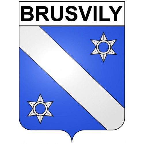 Brusvily 22 ville Stickers blason autocollant adhésif