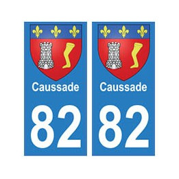 82 Caussade blason autocollant plaque stickers ville