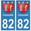 82 Caussade stemma adesivo piastra adesivi città
