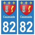 82 Caussade wappen aufkleber typenschild aufkleber stadt