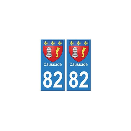 82 Caussade blason autocollant plaque stickers ville