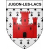 Pegatinas escudo de armas de Jugon-les-Lacs adhesivo de la etiqueta engomada