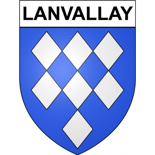 Lanvallay 22 ville Stickers blason autocollant adhésif
