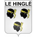 Le Hinglé 22 ville Stickers blason autocollant adhésif