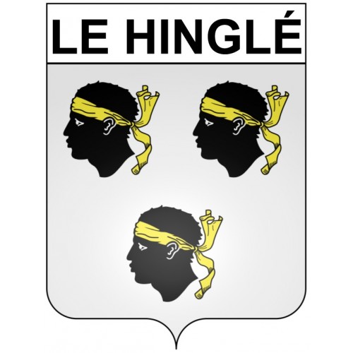 Le Hinglé 22 ville Stickers blason autocollant adhésif