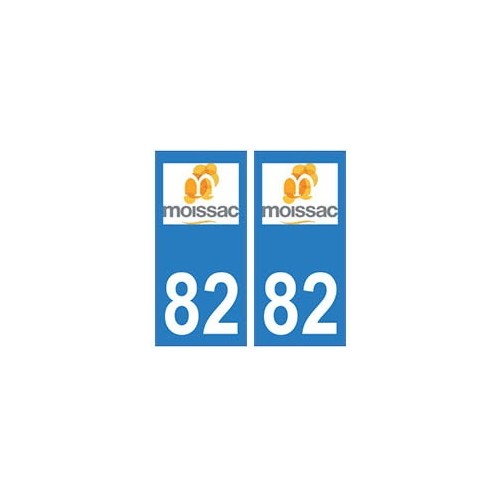 82 Moissac logo autocollant plaque stickers ville