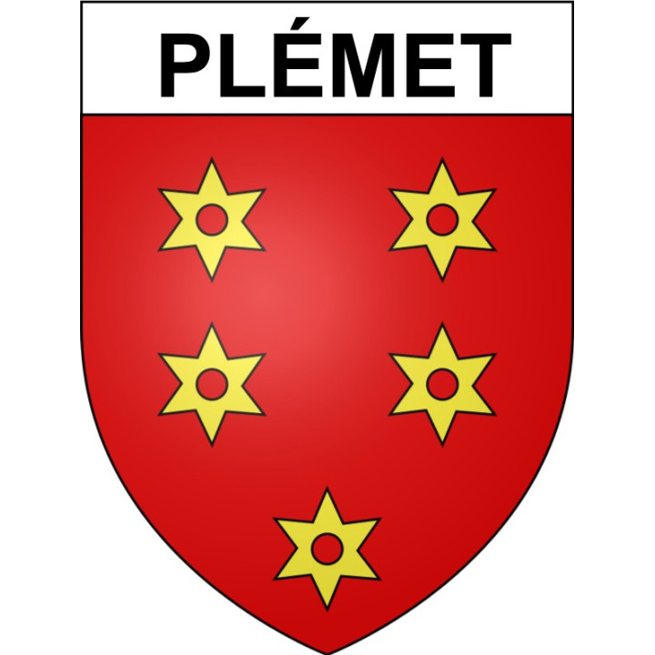 Plémet 22 ville Stickers blason autocollant adhésif
