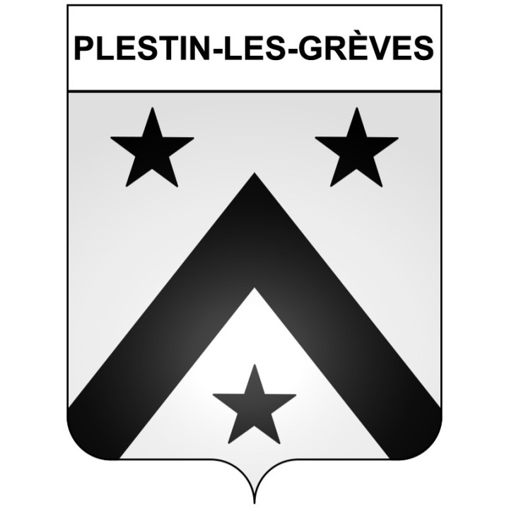 Plestin-les-Grèves 22 ville Stickers blason autocollant adhésif