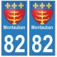 82 Montauban blason autocollant plaque stickers ville
