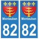 82 Montauban blason autocollant plaque stickers ville