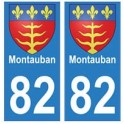 82 Montauban blason autocollant plaque stickers ville