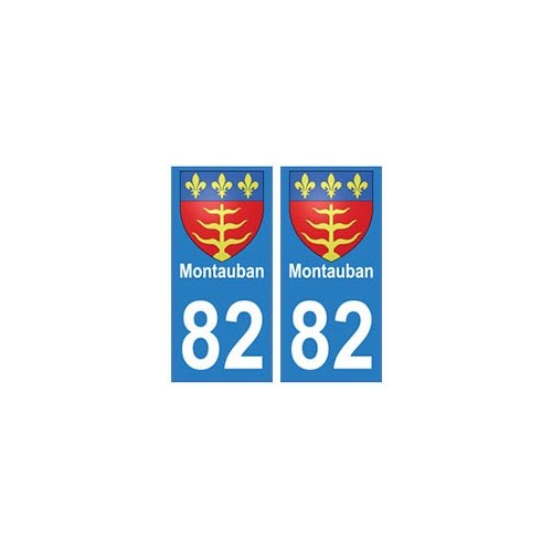 82 Montauban blason autocollant plaque stickers ville