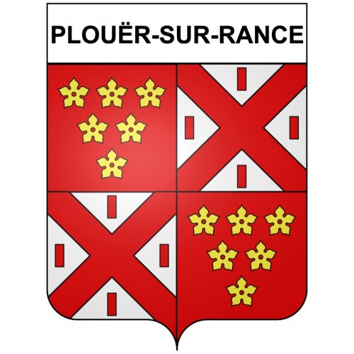 Plouër-sur-Rance 22 ville Stickers blason autocollant adhésif