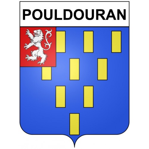 Pouldouran 22 ville Stickers blason autocollant adhésif