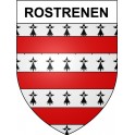 Pegatinas escudo de armas de Rostrenen adhesivo de la etiqueta engomada