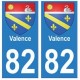 82 Valencia stemma adesivo piastra adesivi città