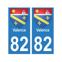 82 Valence blason autocollant plaque stickers ville