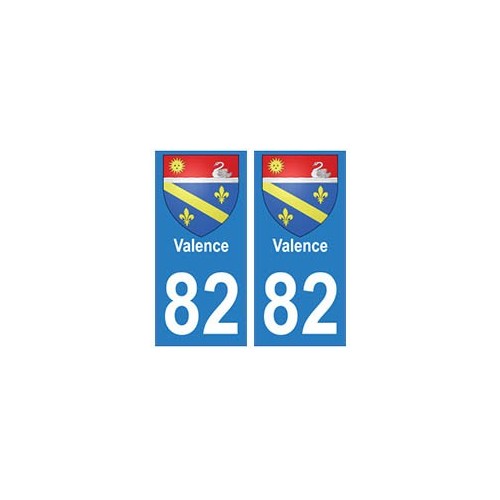 82 Valence blason autocollant plaque stickers ville